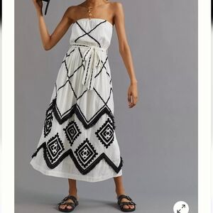 Anthropologie Appliqued Maxi Dress By Pallavi Singhee